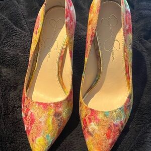 Jessica Simpson Vibrant Floral Heels